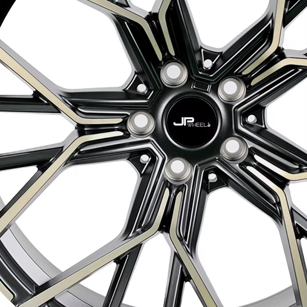 Jovelli™ Performance Alloy Wheels - 5x112 / 5x120 Universal Fit (Black Machined Design)
