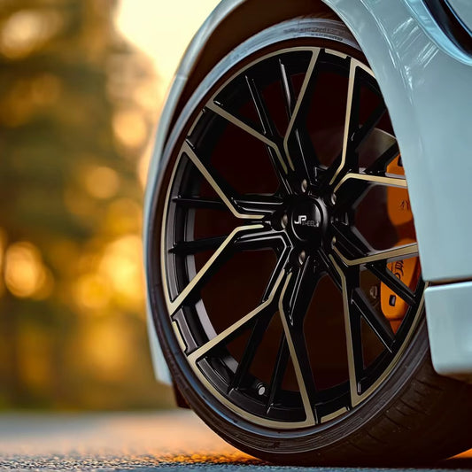 Jovelli™ Performance Alloy Wheels - 5x112 / 5x120 Universal Fit (Black Machined Design)